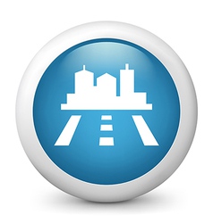 Blue glossy icon vector image