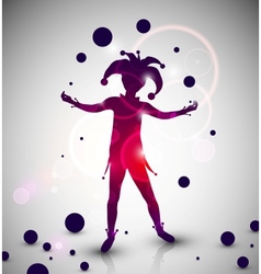 Jester juggler vector image
