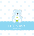 Baby Boy Teddy Card vector image