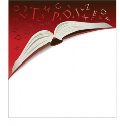 Open book background vector image
