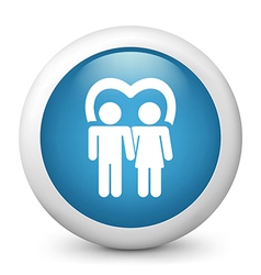 Blue glossy icon vector image