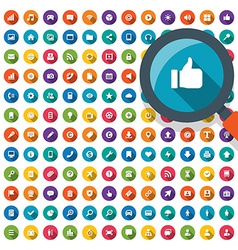 144 Web site icons set shadow effect 144 Web site icons set shadow effect vector image