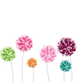 Abstract colorful background with flowers vector image