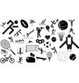 Sports figures and equipment vector image