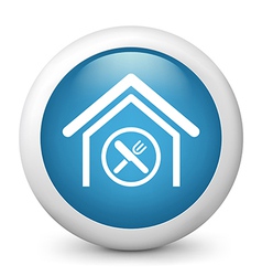 Blue glossy icon vector image
