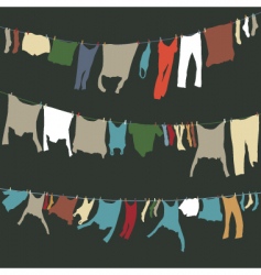 Washing lines vector image