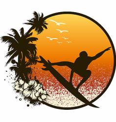 Surf emblem vector image