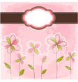 Vintage floral card vector image