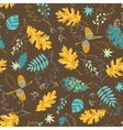 Brown fall pattern vector image
