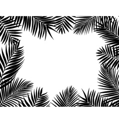 Palm leaf background vector image