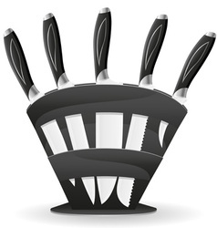 Knife set for the kitchen 03 vector image