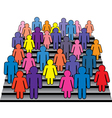 Men and women on stairs vector image