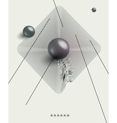 Futuristic abstract poster vector image