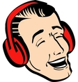 Retro man earmuffs vector image