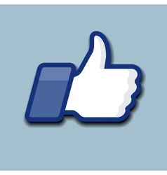 LikeThumbs Up symbol icon on a grey background vector image