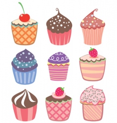 Cupcakes vector image