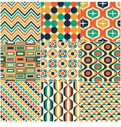 Seamless retro pattern print vector image