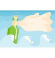 Message in a bottle vector image