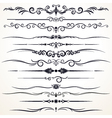 Vintage rule lines vector image