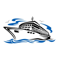 Ship silhouette vector image