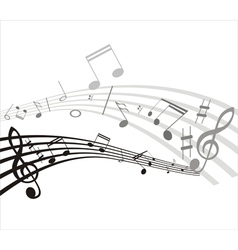 Music note background vector image