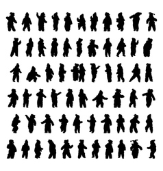 Silhouettes of children Silhouettes of children vector image