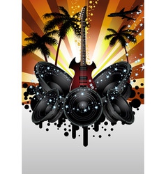 Musical grunge background vector image