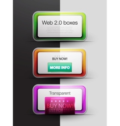 Colorful web 20 boxes vector image
