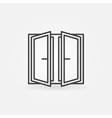 Wide open window icon vector image