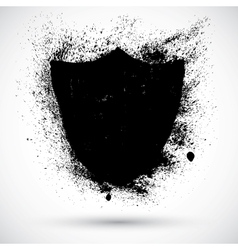 Grunge shield vector image