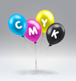CMYK inflatable balloons vector image