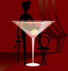 Glass of vermouth vector image