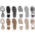 Set of footprints vector image