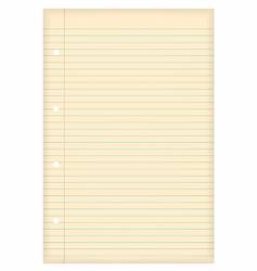 Aged lined paper vector image