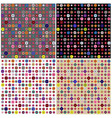 Set of four colorful dots patterns vector image