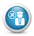 Blue glossy icon vector image