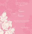 Invitation floral card vector image
