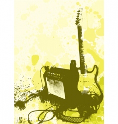 Grunge guitar vector image