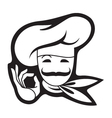 Mustachioed chef vector image