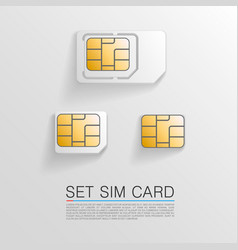 Set sim card Set sim card vector image