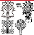 Cross tattoo vector image