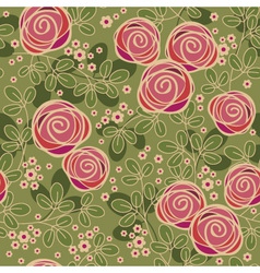 Seamless floral pattern vector image