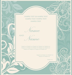 Invitation floral card vector image