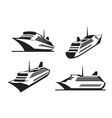 Cruise ships in perspective vector image