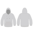 Hooded sweater template vector image
