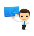Funny cartoon office worker vector image