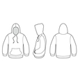 Hooded sweater template vector image