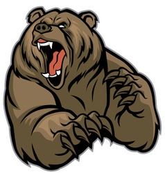 Grizzly bear mascot vector image