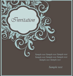 Invitation floral card vector image