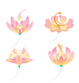 Set of oriental flowers vector image